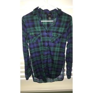 Button up plaid shirt!